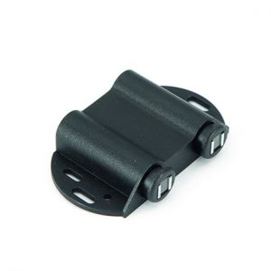 Zwarte druksnapper met dubbele buffer 40x74mm